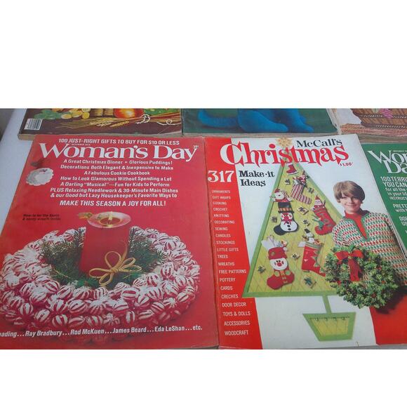 Holiday Christmas Craft Baking Magazines Family Circle Womans Day More SET OF 10 - Picture 3 of 12